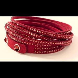Touchstone Crystal - Wrap Star Bracelet- red